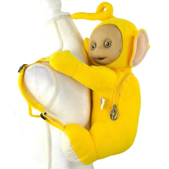 Teletubbies Laa Laa Backpack Soft Plush 1998 Ragdoll Holiday Fair Mischief Maker - Picture 1 of 12